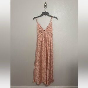 Satin Floral Midi Dress